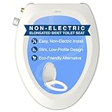 CLEAR REAR Elongated Bidet Toilet Seat – Non Electric Attachment for Toilets, Easy to Install Self Cleaning, Rear & Feminine Wash Nozzles, Adjustable Water Sprayer, Eco Friendly Hygienic Upgrade