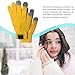 QDKVTNDJZ Touchscreen Gloves for Winter – Wireless Thermal Glovesold Weather Grips | for Phone Calls All-Outdoor Bicycle Snowboarding Skiing Construction Travel Gardening(Yellow,C)