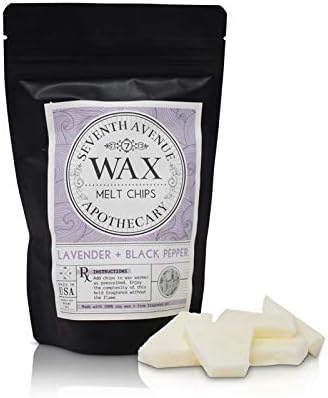 Seventh Avenue Apothecary Premium - Calentador de cera de soja 100% natural, aroma a lavanda y pimienta negra, 5 onzas red. Peso Bolsa hecha a mano