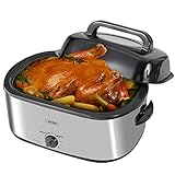 Roaster Oven, 26 Quart Electric Roaster Oven with Glass Lid, Turkey Roaster Oven Buffet with...