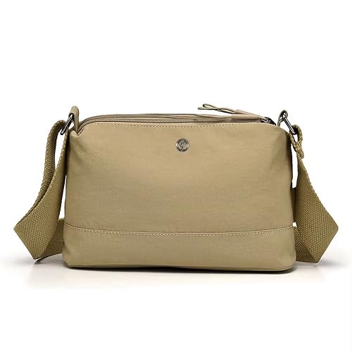 Image of WildHorn Nylon Sling Bag for Women | Lightweight Crossbody Shoulder Bag | 3 Zipper Pockets | Adjustable Strap | Travel, Office & Daily Use