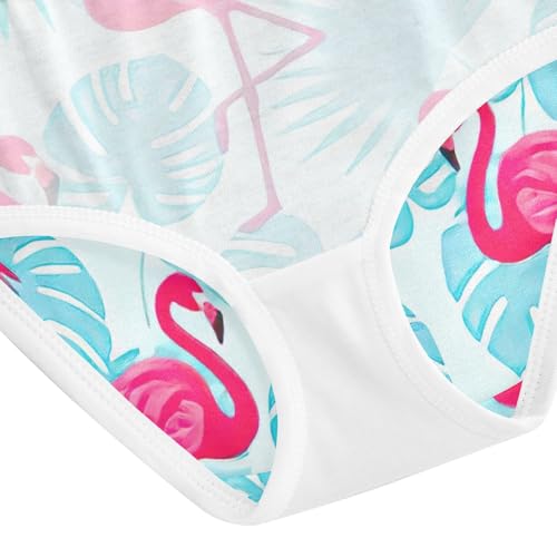 Tropical Flamingos Underwear Girls, Toddler Girl Panties, Cotton Underwear for Girls, 2–8 Years4