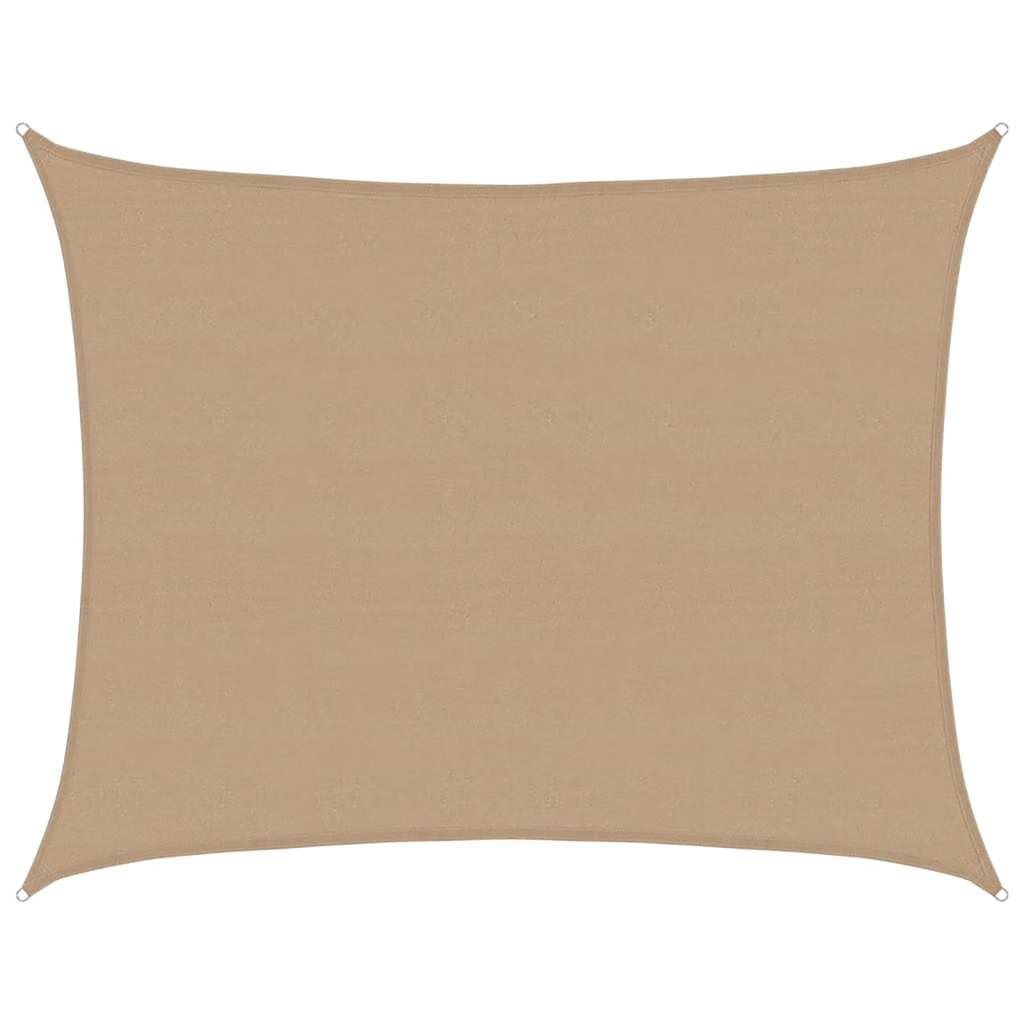 Voile d'ombrage HDPE taupe 6x7 m, pare-soleil perméable pour aménagement jardin et terrasse