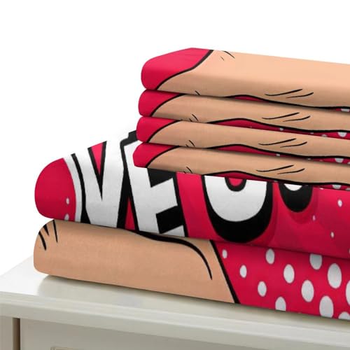 Housse de couette 3D imprimé 135x200 cm parure de lit single en microfibre