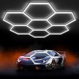 AKPHBKFG LED-Deckenleuchte, sechseckig, für mechanische Werkstatt, 210 W, 6500 K, Tageslicht, hohe Helligkeit, für Garagen, Geschäfte, Fitnessstudios, Büros, 210 W