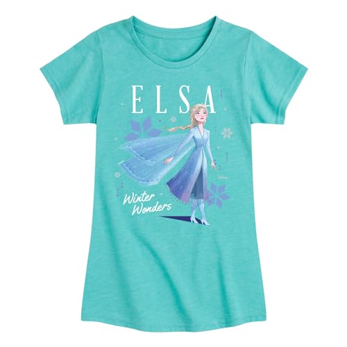 Disney Frozen 2 - Elsa Winter Wonders - Toddler & Youth Girls Short Sleeve Graphic T-Shirt