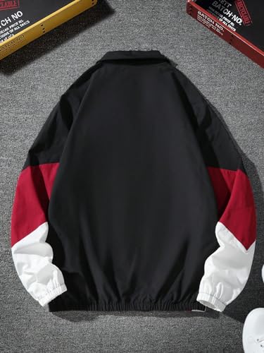 SOLY HUX Men's Varsity Jacket Zipper Color Block Windbreaker Jackets Long Sleeve Coats Streetwear2