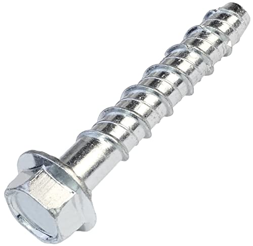 Aerzetix - C57367 - Set Di 5 Viti Per Calcestruzzo A Testa Esagonale Con Flangia Ø12X70Mm - Fissaggio Diretto Senza Tassello - Per Chiave A 6 Lati 15M