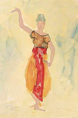 1art1 Auguste Rodin Poster Danseuse Cambodgienne, 1906 Affiche Reproduction 120x80 cm