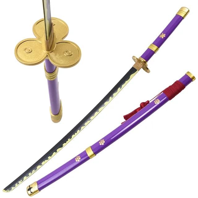 Image of Anime One Piece Cosplay 104 cm Zoro Wooden Sword Enma Life Size Replica Katana Perfect for Gift Merchandise Collectibles