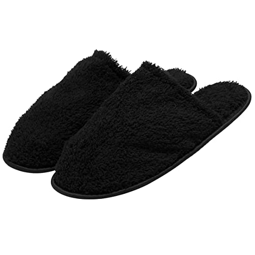 Pantufa Chinelo Tradicional Eco Sola Ante Derrapante 100% Poliéster 27 ao 46 Preto (43/44, Preto)