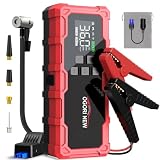OGORI NEW Avviatore Batteria con Compressore 150PSI,8000A Booster Avviamento Auto,Starter Batteria Auto con Torcia, Ricarica USB (8.0L Diesel/10.0L Benzina)