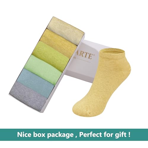 Image of MAGIARTE Womens Cotton Ankle Socks Low Cut Athletic Casual Mutil Color No Show Running Socks for Women