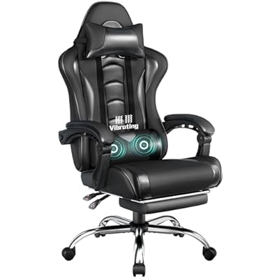 Yaheetech Silla de Oficina Silla Gaming con Reposapies Silla Ergonómica con Ruedas Silla Ordenador Ajustable Silla con Soporte Lumbar Capacidad MAX 136 KG Negro | Ya disponible en tu tienda friki favorita! En mundofriki.es!