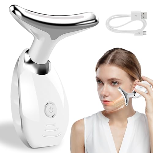 SPERMUOY Masaje facial, masajeador facial facial con 3 modos de masaje facial, masajeador facial para cara y cuello, color blanco