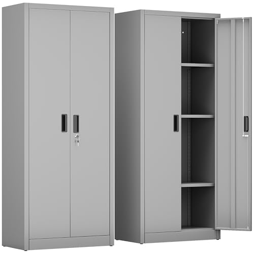 FlairVibe Aktenschrank,Metallschrank mit 3 höhenverstellbaren...