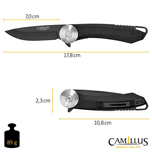 Camillus Cirque 7" Folding Knife, Black #TOP1