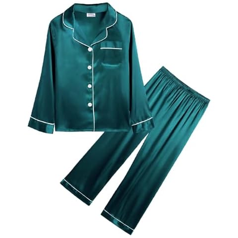 SWOMOG Kids Satin Pyjama Set for Sleep Cover