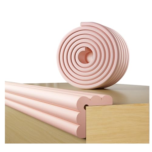 kantenschutz Kinder,Tischkantenschutz Baby 200cm x 8cm – Selbstklebender Schaumstoff-Schutz für breite Tischkanten – Sicherer Halt durch Power Tape, extra weich(Rosa)