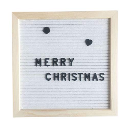 JK Home Filz-Briefbrett, mit 460 Buchstaben, dekorativ, handgefertigt, Dekoration, weiß, Einheitsgröße