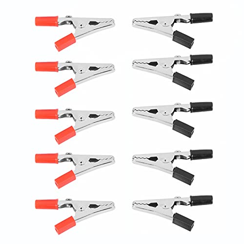 BOKIE 10 Stück 50Mm Kunststoffgriff Testsonde Metall Krokodilklemmen Cover