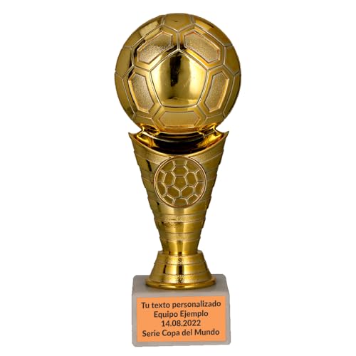 Trofeo de fútbol Larius - ST2 (con texto personalizado, dorado)