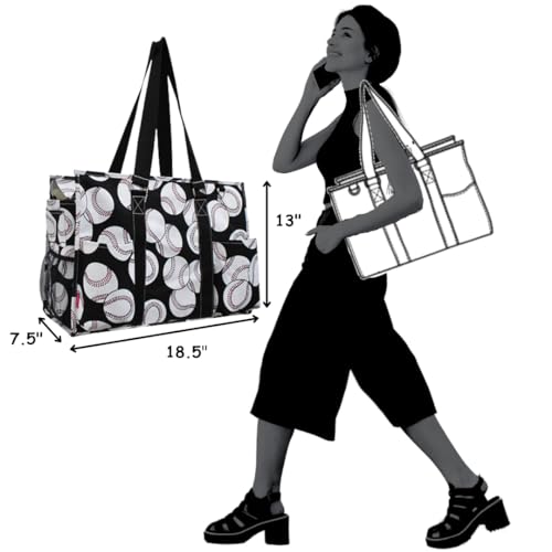 Image of NGIL Sport Themed Prints Large Travel Caddy Organizer Tote Bag