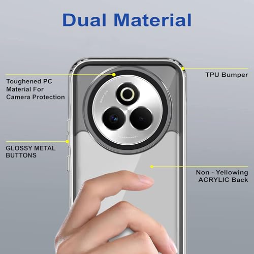 Image of Zapcase Back Case Cover for Realme P3 Pro 5G | Compatible for Realme P3 Pro 5G Back Cover | Case Cover with Camera Protection | (TPU + PC | Translucent Black)