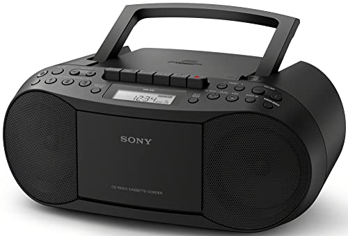 Sony Cfds70-Blk Cd/Mp3 Cassette Boombox Home Audio Radio, Black, With Aux #TOP1