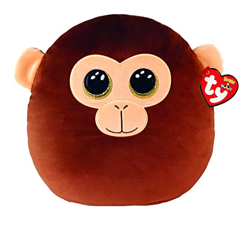 TY - Squish a boos - Coussin Dunston le singe 40cm - TY39338, Marron