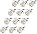 Lot de 12 Spots LED Encastrables Extérieur, Etanche IP67, Avec Interrupteur, φ18mm Blanc, DC12V, Lampe à Encastrer pour Terrasse Bois Plafond, Mini Lampe pour Chemin Contremarche d'escalier