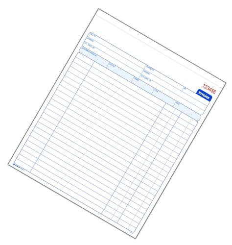 adams invoice book 8-38 x 10-1116 inches 2-part carbonless whitecanary 50 sets per book d8140