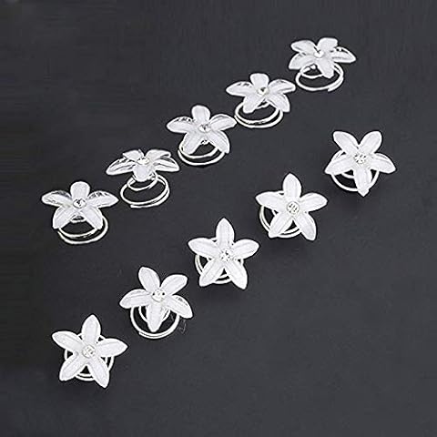 12 Pcs Spiral Hair Clip/Hair Pin Women's Bridal Bling Crystal Rhinestone Hairpins Headband Rhinestone Hair Clip Cover