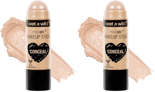 wet n wild MegaGlo Makeup Stick, Buildable Color, Versatile Use, Cruelty-Free & Vegan - Nude For Thought (Pack of 2)