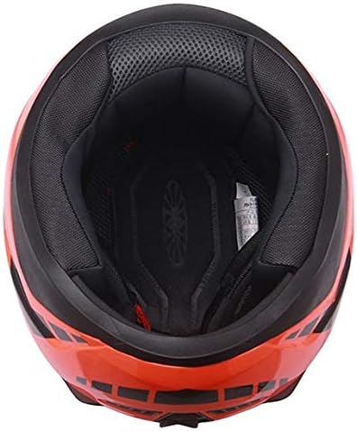 Miniatura 5 de Casco de motocicleta de cara completa con orejas de cuernos orrange Riding Motocross Racing Motobike Casco de Motocicleta