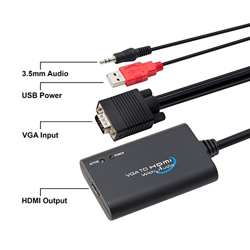 image for IOCrest 1080P VGA to HDMI Audio Video Cable Converter Active Output Ad