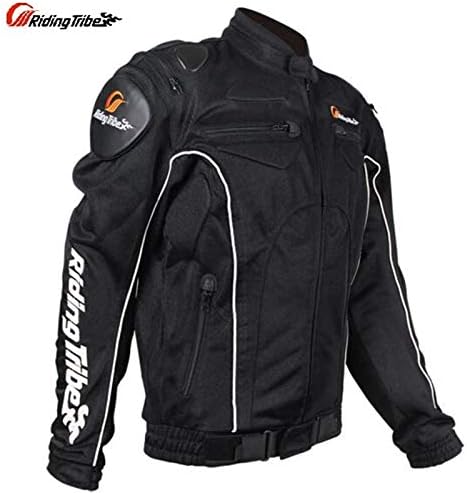 AXT Black Breathable Meshed Motorcycle Protective Riding Jacket (5 Protective Pads) - XL