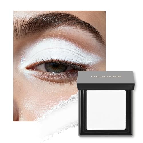 UCANBE White Single Eyeshadow Palette, Highly Pigmented Matte Eye Shadow Powder, Professional...
