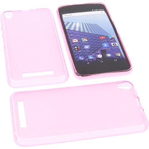 foto-kontor Tasche kompatibel mit Archos Access 50 4G Gummi Hülle TPU Schutz Handytasche pink