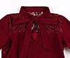 Wellwits Women's Lace Insert Gothic Bell Sleeves Vintage Dress Medieval Red 2XL #3