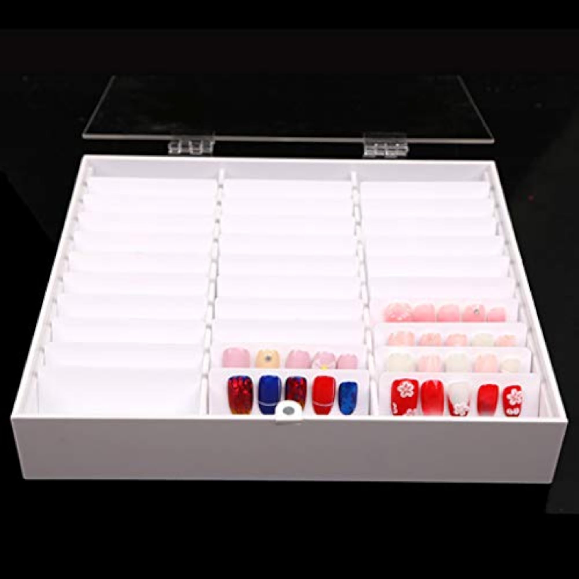 Acrylic Nail Tips Display Storage Box, 30 Grids