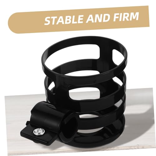 Soporte de botellas para bicicleta resistente en aluminio negro con fijación multifuncional 8