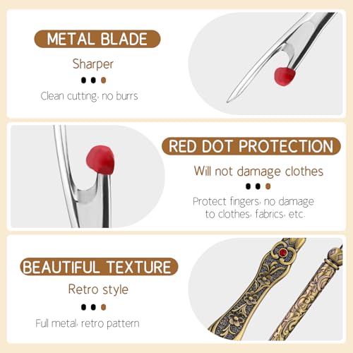 Vintage Seam Rippers, Stitch Remover Tool, Thread Ripper, Metal Seam Rippers for Sewing Needle Work Hand Sewing Knitting Craft