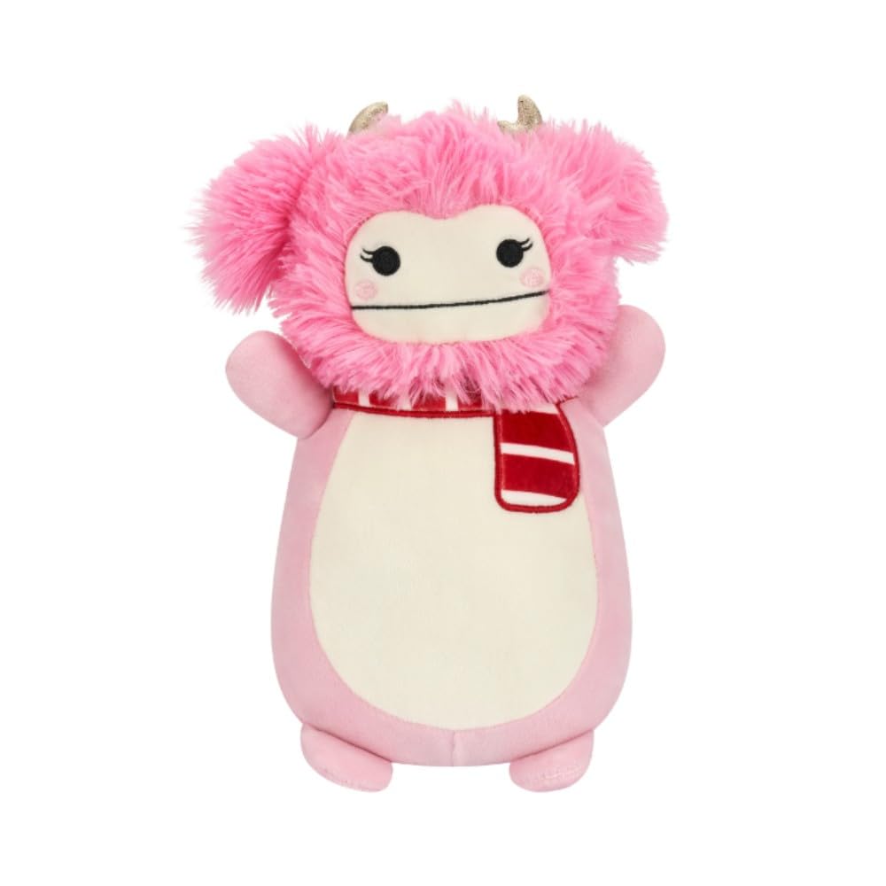 Squishmallows10 inch Brina The Pink Bigfoot with Scarf Hugmee - Childs Ultra Soft Stuffed Toy