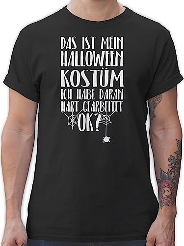 Halloween T-Shirt Herren 'Problem Gelöst' - Blutspritzer Design Kurzarm Shirt Übergrößen