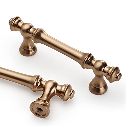 Asidrama 10 Pack 3 Inch(76mm) Champagne Bronze Kitchen Cabinet Ha...