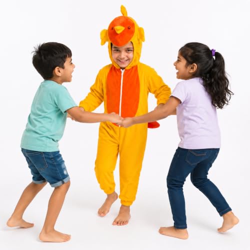 Image of Raj Costume Animal Fancy Dress Costume for Boys & Girls | Hooded Full Body Wildlife Zoo Animal Jumpsuit | Soft Costume for School Function, Fancy Dress, Halloween, Birthday, Cosplay & Role Play