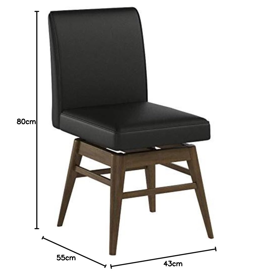 Amazon｜大川家具 関家具 ダイニングチェア 回転式 2脚組 ダーク