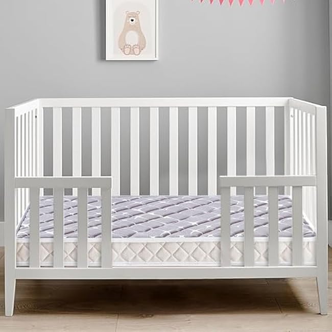 Premium Dual-Sided Baby Crib Mattress and Toddler Mattress - 52 x 27.6 x 5 - Breathable - Firm Soft - Fits Standard Cribs and Toddler Beds