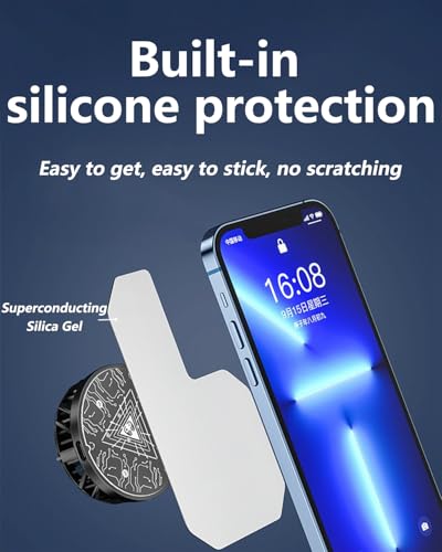 Image of 2 Pcs Magnetic Cooler Pad, Universal Smart Phone Cooling Pad,Heatsink Cooling Black Games Holder Sticker, Phone Self-Adhesive Cooling Plate Extend Battery Life